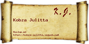 Kobza Julitta névjegykártya